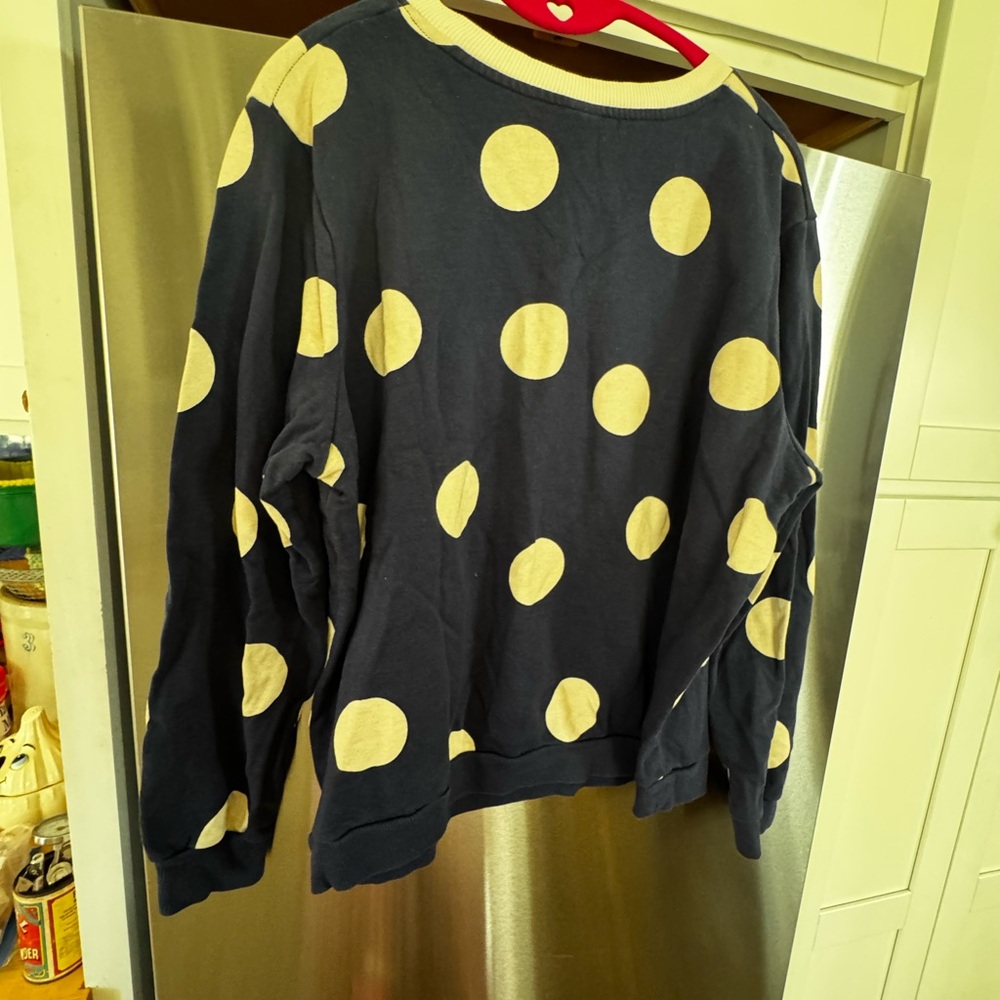 ASOS Navy and Cream Polka Dot Sweatshirt